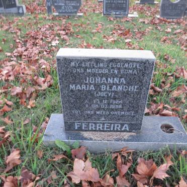 FERREIRA Johanna Maria Blanche 1924-1998
