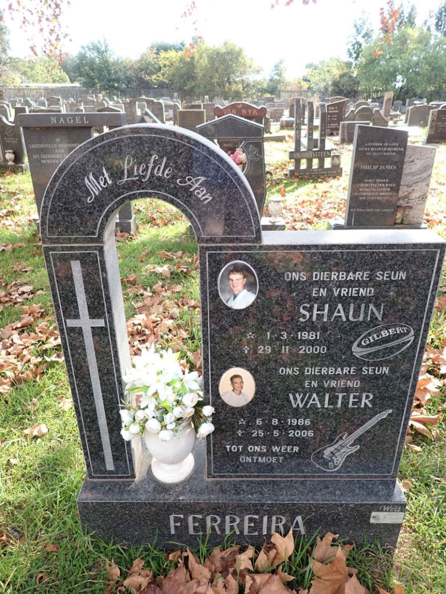 FERREIRA Shaun 1981-2000 :: FERREIRA Walter 1986-2006