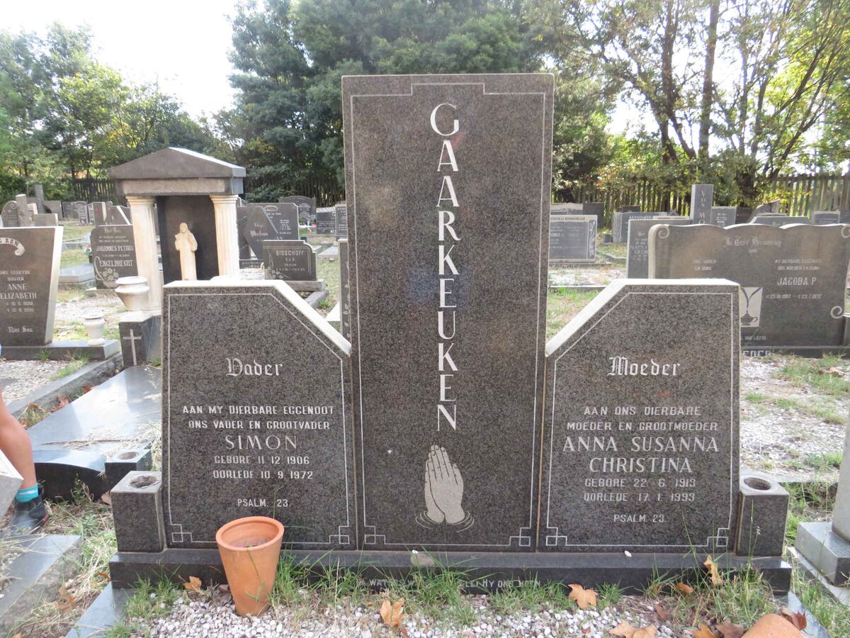 GAARKEUKEN Simon 1906-1972 &amp; Anna Susanna Christina 1913-1993
