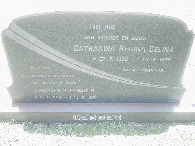 GERBER Johannes Stephanus 1894-1968 &amp; Catharina Regina Celina 1902-1980