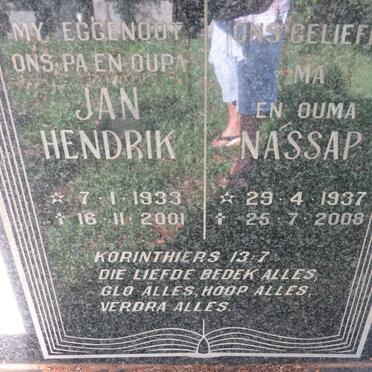 GROBBELAAR Jan Hendrik 1933-2001 &amp; Nassap 1937-2008