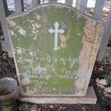 HOLLAND Willie 1947-2012 &amp; Elize 1947-2014