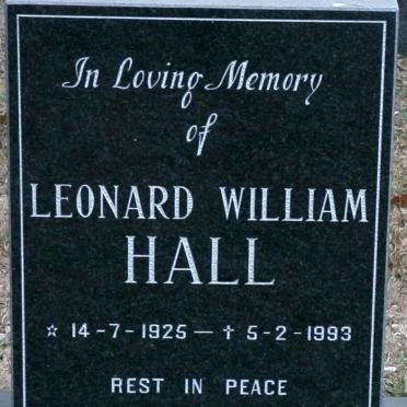 HALL Leonard William 1925-1993