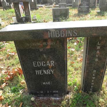 HIBBINS Edgar Henry 1938-2001