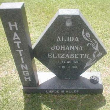 HATTINGH Alida Johanna Elizabeth 1929-1996