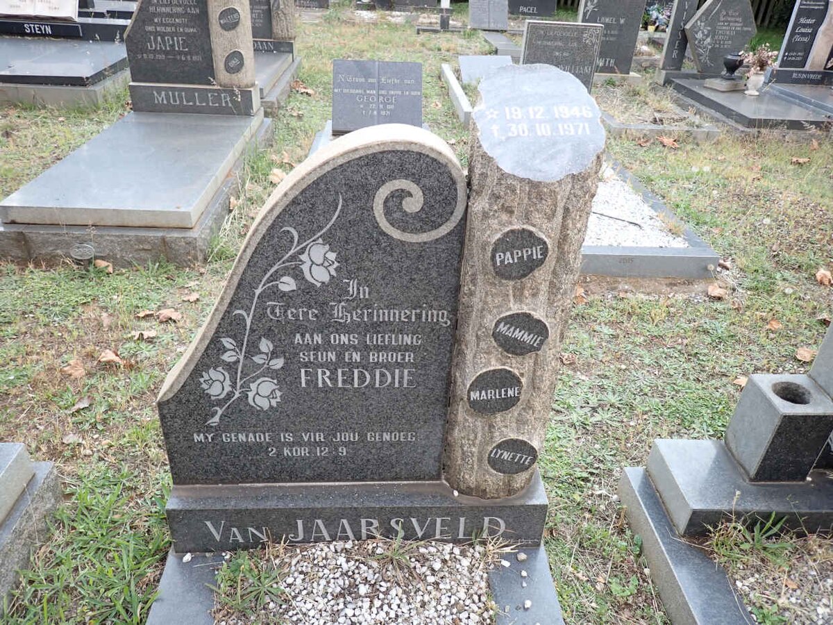 JAARSVELD Freddie, van 1946-1971