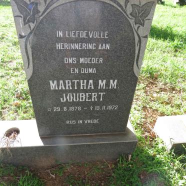 JOUBERT Martha M.M. 1878-1972