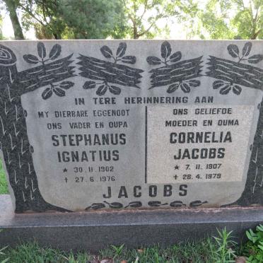 JACOBS Stephanus Ignatius 1902-1976 &amp; Cornelia 1907-1979