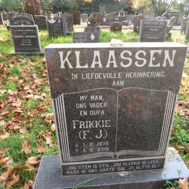 KLAASSEN F.J. 1938-2001