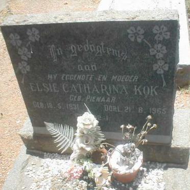KOK Elsie Catharina nee PIENAAR 1831-1965