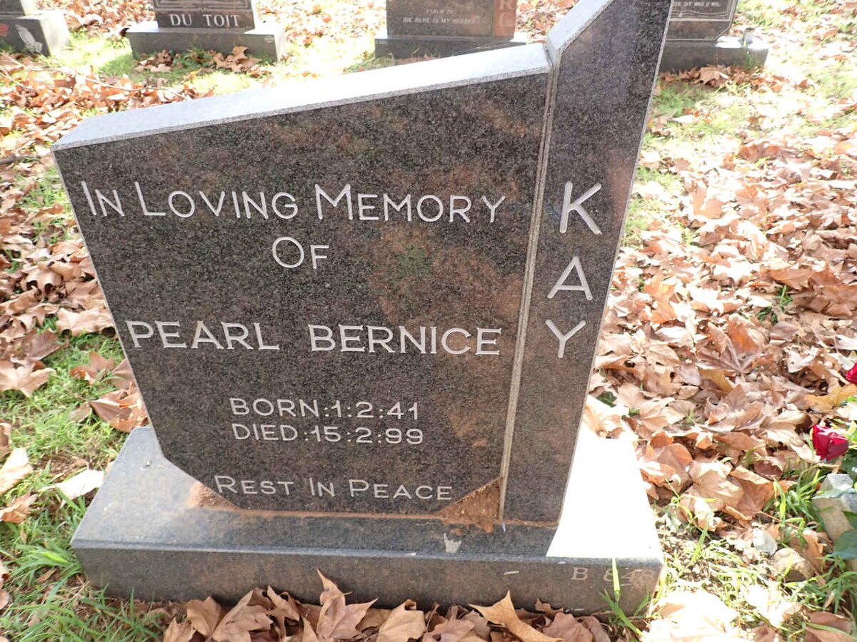 KAY Pearl Bernice 1941-1999