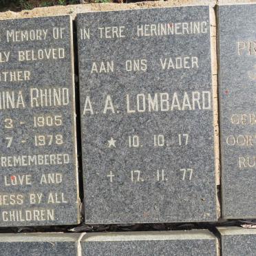 LOMBAARD A.A. 1917-1977
