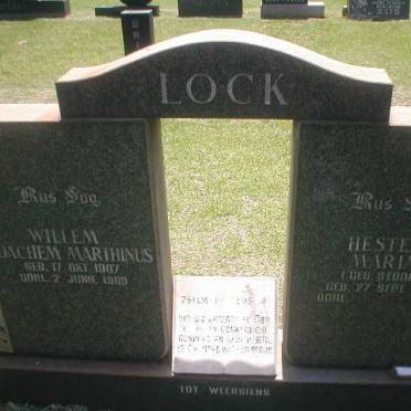 LOCK Willem Joachim M. 1907-1969 &amp; Hester Maria STOOP 1919-