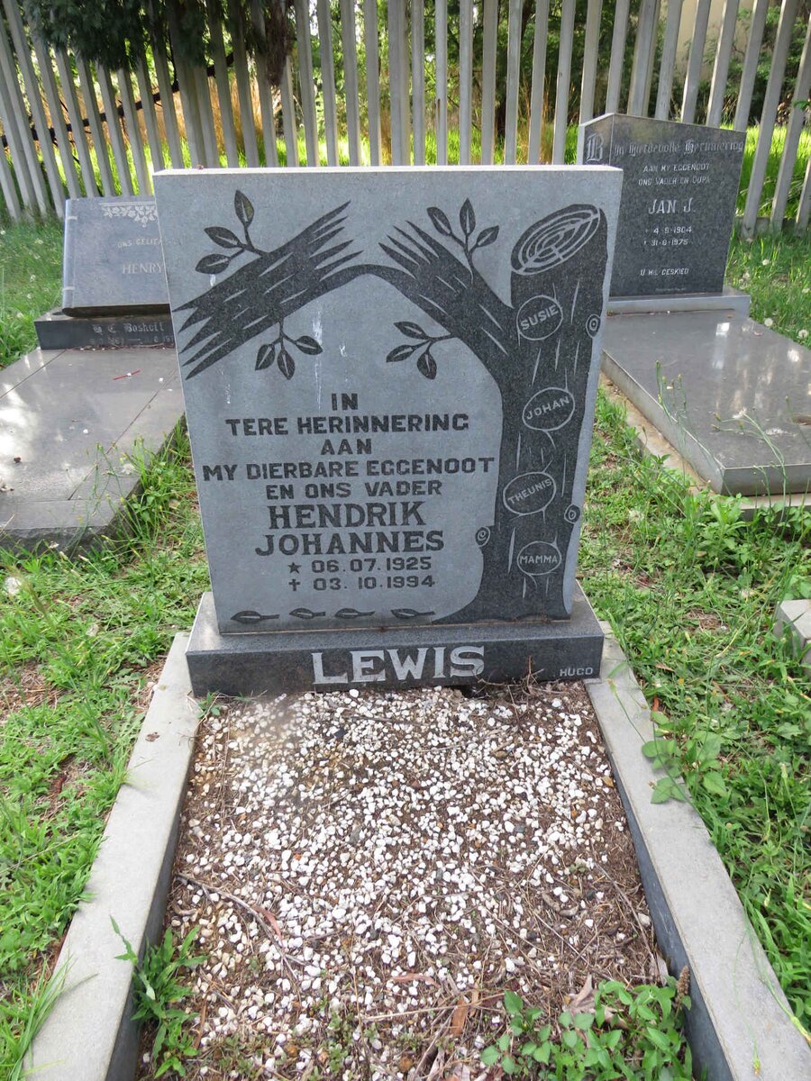 LEWIS Hendrik Johannes 1925-1994