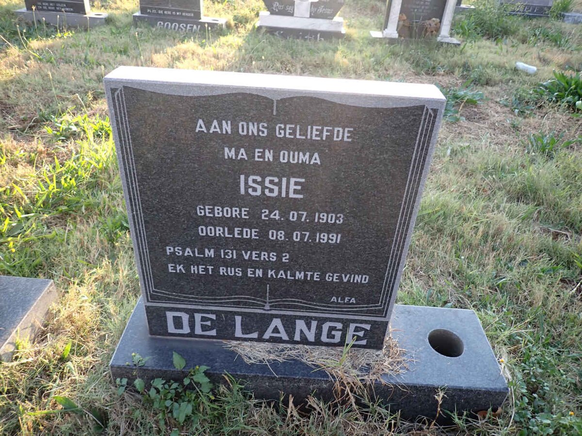 LANGE Issie, de 1903-1991