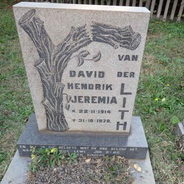 LITH David Hendrik Jeremia, van der 1914-1970