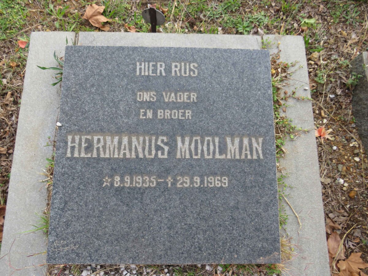 MOOLMAN Hermanus 1935-1969