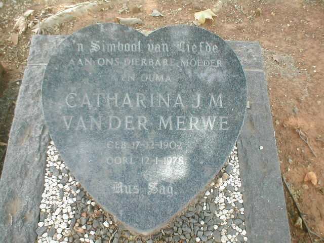 MERWE Catharina J.M., van der 1902-1978