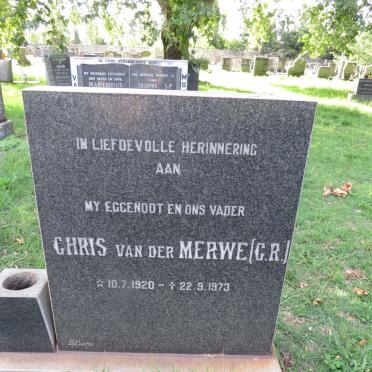 MERWE Chris, van der 1920-1973