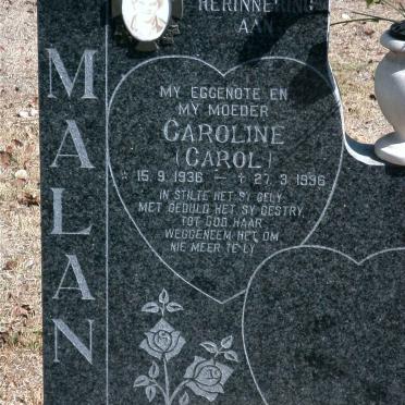 MALAN Caroline 1936-1996