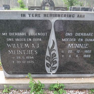 MEINTJIES Willem A.J. 1894-1975 &amp; Minnie 1902-1989