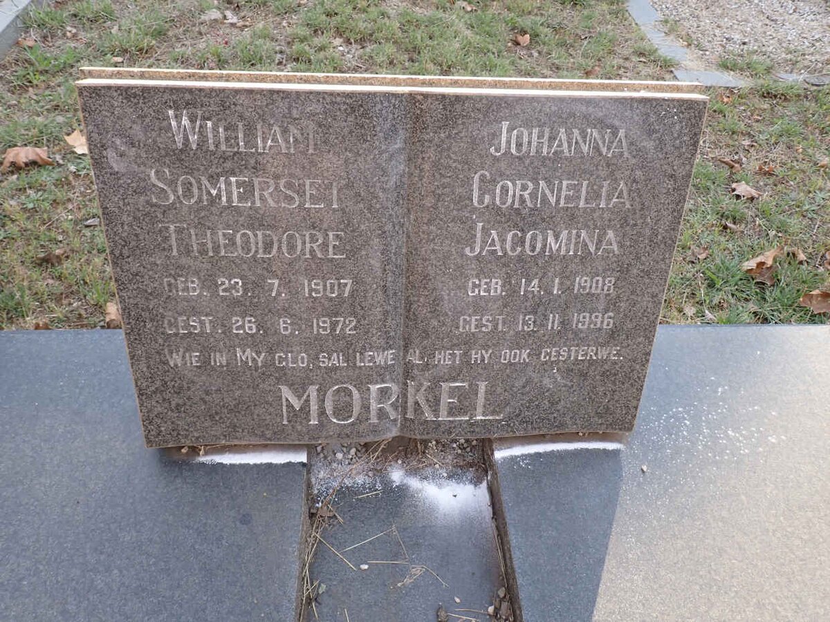MORKEL William Somerset Theodore 1907-1972 &amp; Johanna Cornelia Jacomina 1908-1996