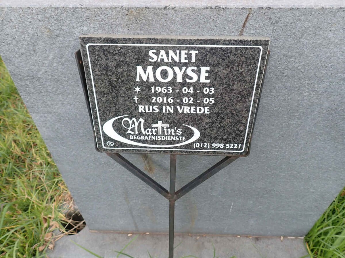 MOYSE Sanet 1963-2016