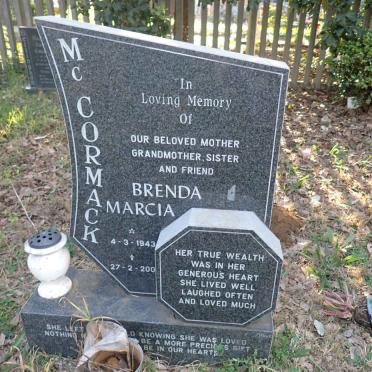 MCCORMACK Brenda Marcia 1943-200?