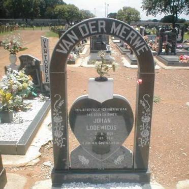 MERWE Johan Lodewicus, van der 1978-2001
