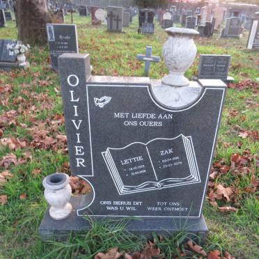 OLIVIER Zak 1916-2006 & Lettie 1919-1998