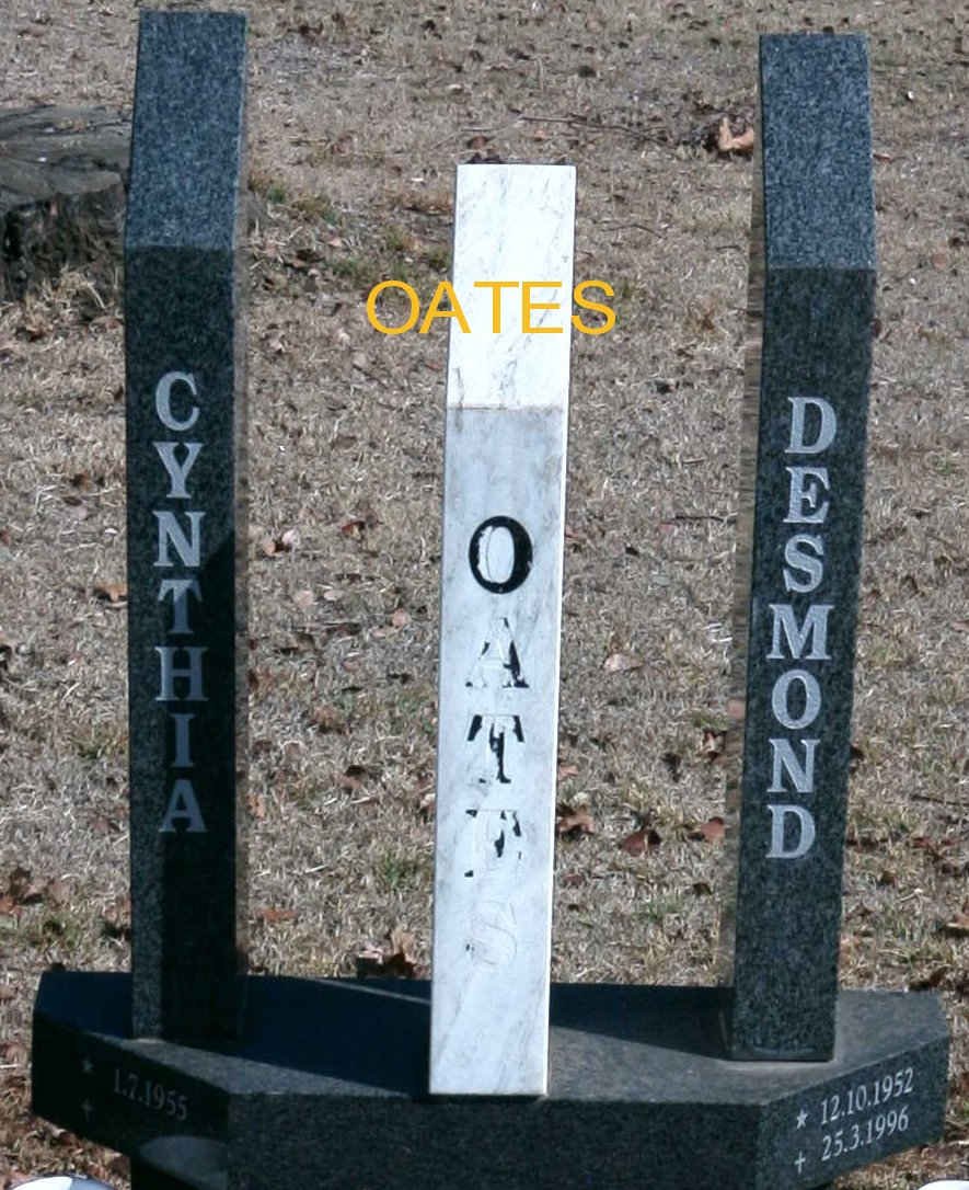 OATES Desmond 1952-1996 &amp; Cynthia 1955-