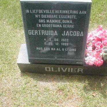 OLIVIER Gertruida Jacoba 1922-1999