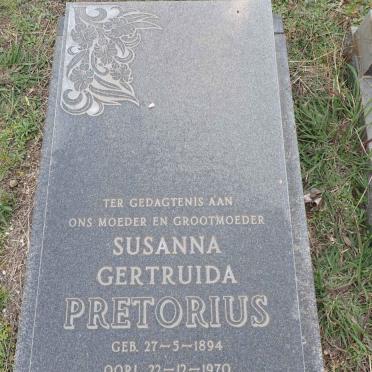 PRETORIUS Susanna Gertruida 1894-1970