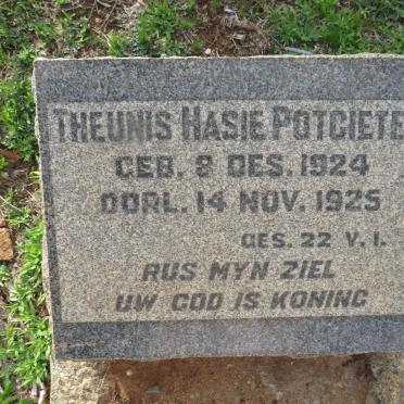 POTGIETER Theunis Hasie 1924-1925
