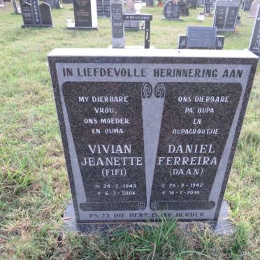 POTGIETER Daniel Ferreira 1942-2014 &amp; Vivian Jeanette 1943-2006