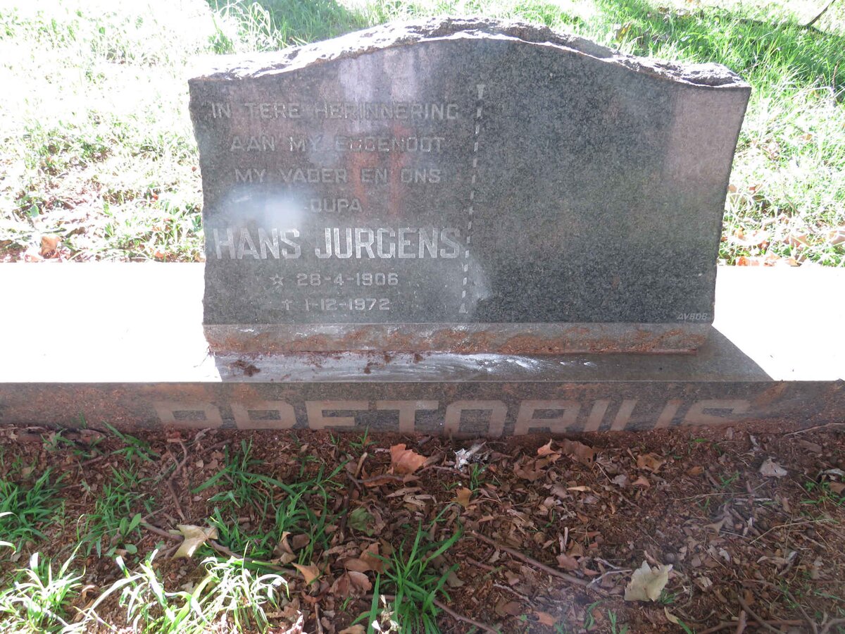 PRETORIUS Hans Jurgens 1906-1972