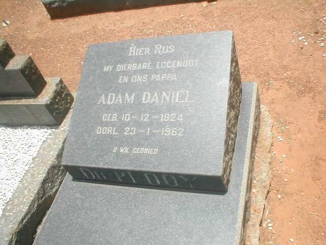 PLOOY Adam Daniel, du 1924-1962