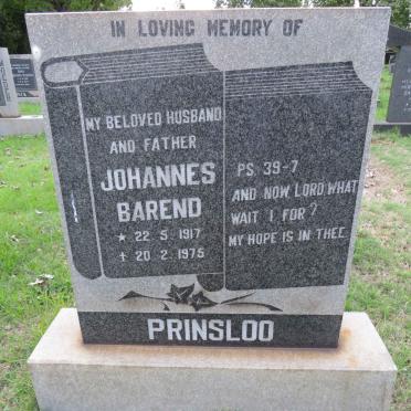 PRINSLOO Johannes Barend 1917-1975