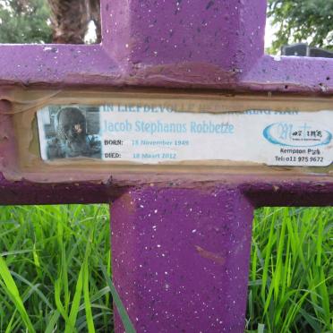 ROBBETZE Jacob Stephanus 1949-2012