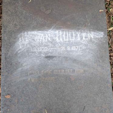 ROOYEN J. H., van 1930-1971