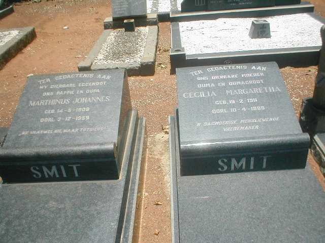 SMIT Marthinus Johannes 1908-1959 &amp; Cecilia Margaretha 1911-1988