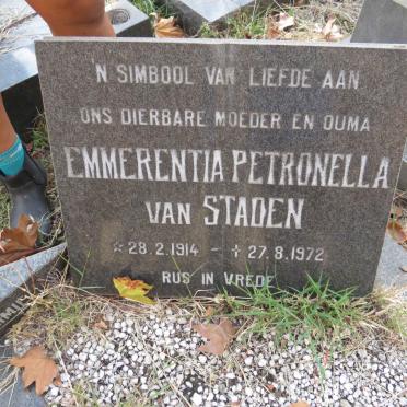 STADEN Emmerentia Petronella, van 1914-1972