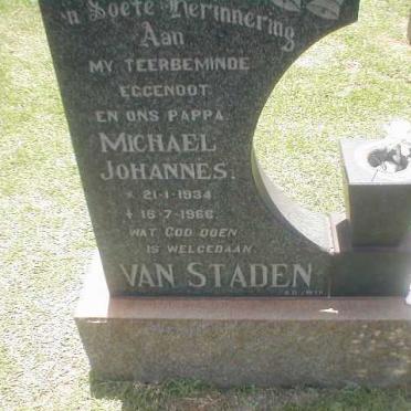 STADEN Michael Johannes, van 1934-1966