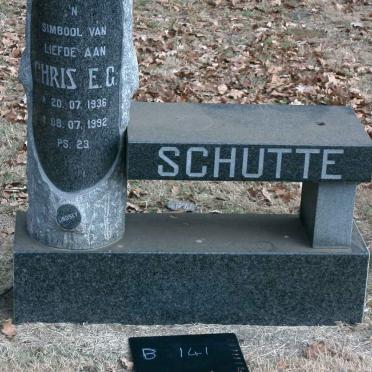 SCHUTTE Chris E.G. 1936-1992