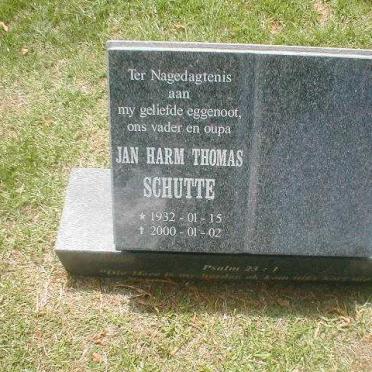 SCHUTTE Jan Harm Thomas 1932-2000