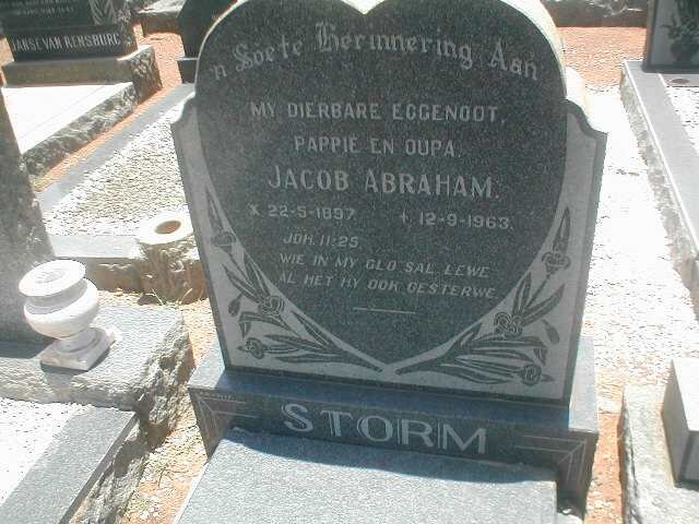 STORM Jacob Abraham 1897-1963