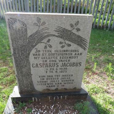 TOIT Casparus Jacobus, du 1930-1975