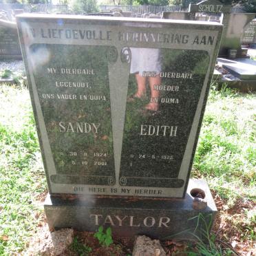 TAYLOR Sandy 1924-2001 &amp; Edith 1925-