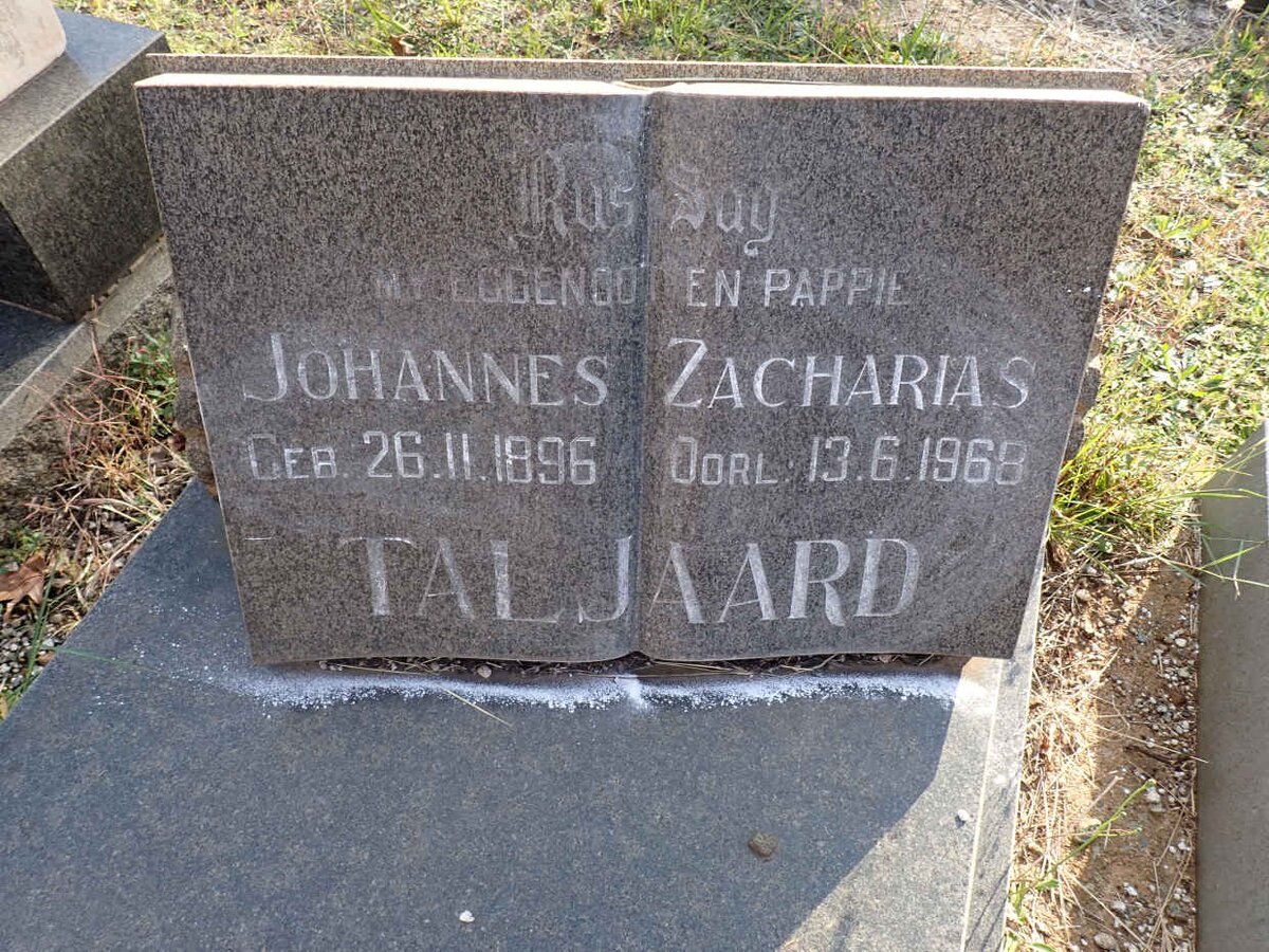 TALJAARD Johannes Zacharias 1896-1968