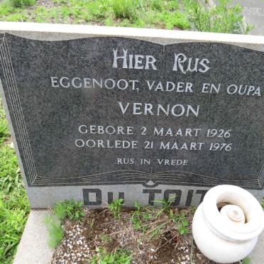 TOIT Vernon, du 1926-1976